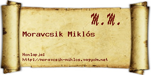 Moravcsik Miklós névjegykártya