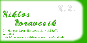 miklos moravcsik business card